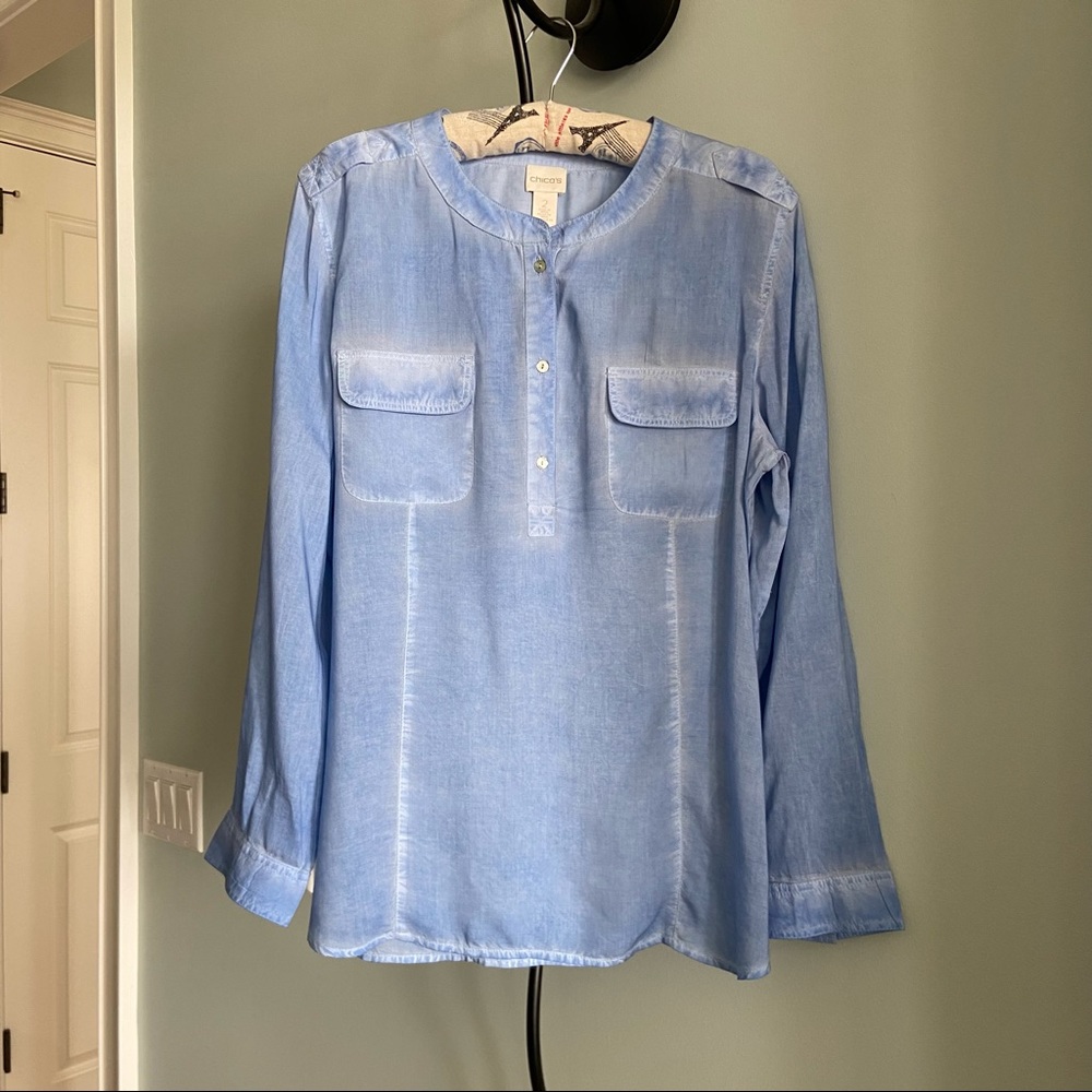 Chico's Pullover Button-Front Blouse - image 1